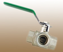 Forged brass full flow ball valve 3-way