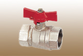 Forged brass ball valve Full flow butterfly handle