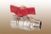 Forged brass ball valve flow butterfly handle