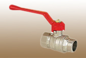 Forged brass ball valve Red aluminum handle